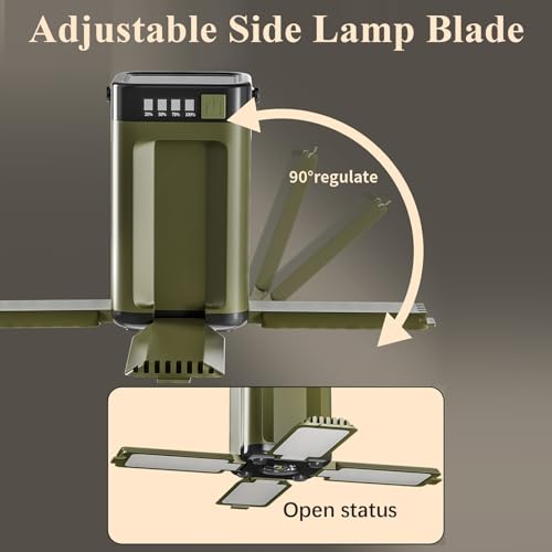 Solar Rechargeable Camping Lantern, IPX4 Waterproof Camping Light with 6 Lighting Modes, Portable Emergency Light for Tent, Travel, Power Outages, Fishing, Hunting, Exploring