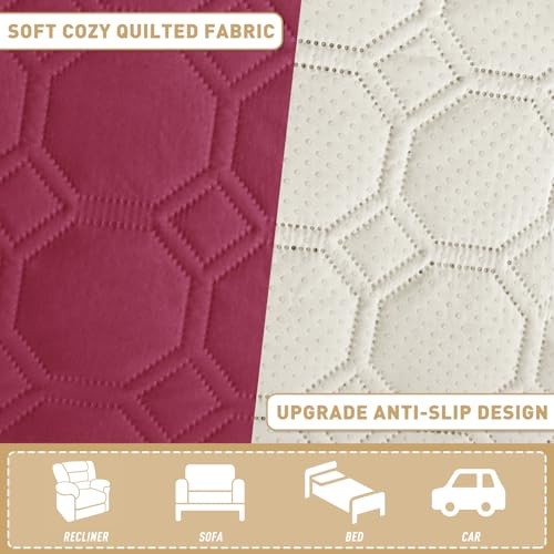 ZNSAYOTX Ultimate Cozy Blankets (30"x70") 100% Waterproof Sofa Mat Blanket for Dog Pets, Bed Couch Protector with Non-Slip Back Washable Durable, Pee Scratch Proof Easy to Clean (Wine Red) - color: Wine Red, size: 30x70 Inch
