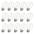 GvvooHome 15 Pack Shatterproof S14 LED Replacement Bulbs for Outdoor String Lights, 1W Equivalent to 11W Incandescent Bulb, Warm White 2200K, Dimmable, E26 Regular Medium Screw Base - size: 15 Count