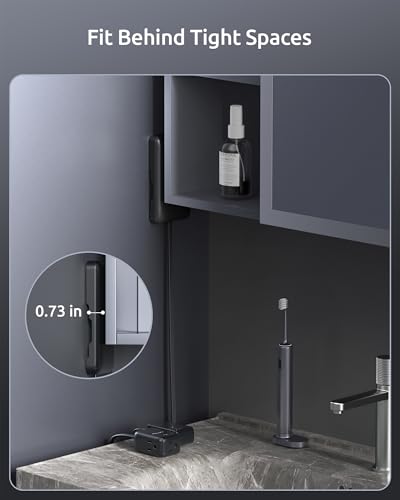 NUTICT Flat Extension Cord with 3 Outlets, 3FT Short Extension Cord Flat Wall Plug & Ultra-Thin Outlet Cover, 900J Surge Protection, 13A/1625W, ETL Listed, Black Outlet Extender for Kitchen Bathroom - color: Black, size: 3ft(3 Prong Plug), style: for Stan