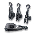 ORXPLUS TOOLS 4pcs Thumb Screw Tarp Clips with Hook, Tent Clamps, Awning Clamp Set for Camping Canopies, Car Cover, Winter Boat, Pool, Sun Shade - size: Tarp Clips with Hook & 1 Eyelet 4pcs