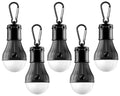 FLY2SKY Tent Lamp Portable LED Tent Lights 5 Packs Hook Hurricane Emergency Lights LED Camping Light Bulb Camping Tent Lantern Bulb Camping Equipment for Camping Hiking Backpacking Fishing Outage - style: H-CLOSED-HOOK