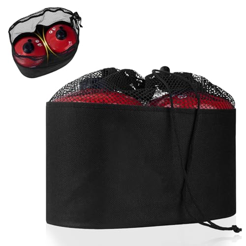 2-Pack 1LB Padded Propane Cylinder Storage Bag, Oxford Fabric Gas Tank Protective Bag, Mesh & Drawstring Design Mini Fuel Cylinder Organizer for Outdoor Camping, Hiking & RV Trips