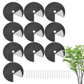 Tree Mulch Ring - Root Protection Ground Cover Mat with Fixing Nails, Duraable Temperature-Resilient Garden Landscaping Barrier | Outdoor Lawn Flowerbed Farm Yard Fence Soil Moisture Control - color: Black 42cm