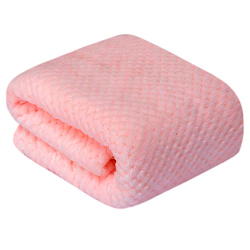 Fuzzy Dog Blanket or Cat Blanket or Pet Blanket, Warm and Soft, Plush Fleece Receiving Blankets for Dog Bed and Cat Bed, Couch, Sofa, Travel and Outdoor, Camping (Blanket (32" x 40"), DW-Baby Pink) - color: Dw-baby Pink, size: Blanket (32" x 40")