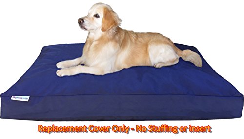 Dogbed4less Jumbo 1680 Nylon Heavy Duty Dog Pet Bed External Zipper Duvet Cover - Replacement Cover only, 55X47X4 Inches, Navy Blue - color: Navy Blue, size: 55X47X4 Inches