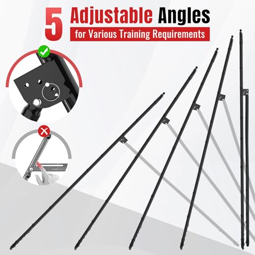 Suteck 7x4ft Volleyball Rebounder Net 2-Net System, 5-Angle Adjustable & Ultra-Durable Trainer for Spike, Serve, Passing & Solo Practice, Includes Storage Bag for Easy Travel & Portability - color: Black
