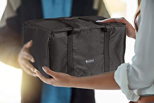 cherrboll Insulated Pizza Delivery Bag, 20 by 20 by 14 -Inch, Commercial Grade Food Delivery Bag, Moisture Free