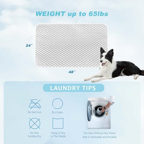 MICROCOSMOS Sleeping Pad & Pet Cooling Mat- Breathable Bubble Surface, EZ Clean. Keep Cooling for Pets, Kids and Adults in Summer.(GreyWhite, 48" x 24") - color: GreyWhite, size: 48" x 24"