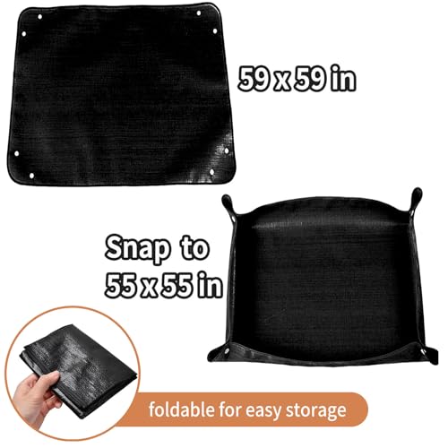 Waterproof Pet Playpen Mat for Rabbits & Guinea Pigs & Dogs – 59"x59" Reusable Floor Protector Liner for Indoor Small Animal Cage, Easy Clean Foldable Bottom Tarp for Playpen & Hutch Use - size: 59x59in