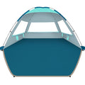 COMMOUDS Beach Tent Sun Shade for 3/4/6/8 Person, UPF 50+ Beach Sun Shelter Canopy Tent, Lightweight, Easy Set Up and Carry - color: Turquoise, size: 8 Person