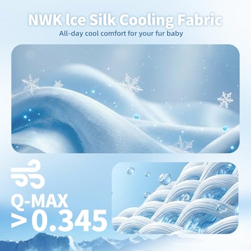 NWK Dog Cooling Blanket, Q-Max>0.345, Ice Silk Cool to Touch Material, Bed Cover, Furniture Protector Couch Sofa for Summer, Anxiety Relief-Machine Washable (Misty Gray,40'' X 60'') - color: Misty Gray, size: 40*60
