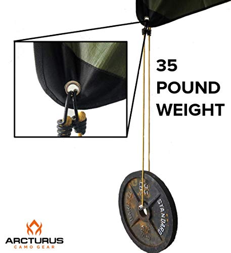Arcturus Insulated Tarp, Reusable Heavy Duty Thermal Survival Blanket – 60x82in, Reflects 90% Body Heat, Waterproof, Windproof, 3-Layer Design, Reinforced Grommets, Woodland Camo - color: Camo