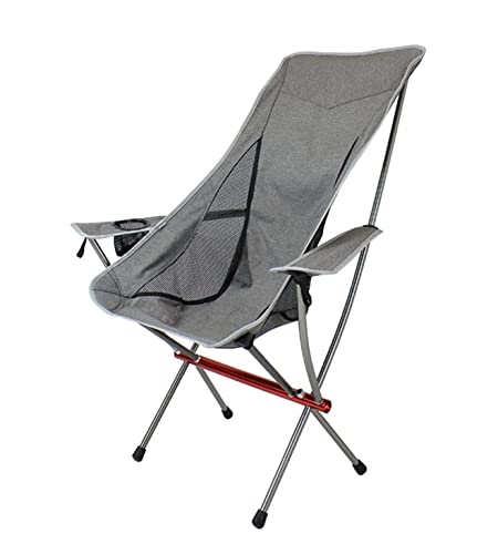 IRYZE Outdoor Chair Folding Camping Chair Outdoor Camping High Back Chair Portable Ultralight Seat Collapsible Backpacking Chair with Soft Armrests for Hiking Camping Chair Foldable Chair (Color : A) - color: A