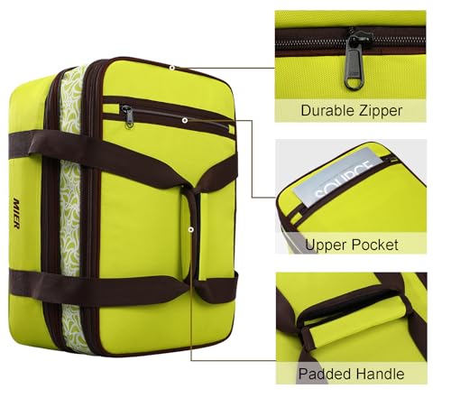 MIER Insulated Double Casserole Carrier Bag Fits 9 x 13 Inches Baking Dish, Casserole Dish, Expandable by Mid Zipper, Grass Green - color: Grass Green