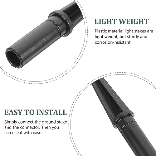 Uonlytech Garden Lamp Stake Accessory 10Pcs Solar Light Replacement Stakes Plastic Ground Spikes for Outdoor Solar Lights Durable Waterproof 4.33In - size: 11X1.2CM