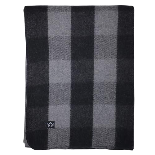 Arcturus Military Wool Blanket - Warm, Thick, Washable - Great for Outdoors, Camping, Stadium Blanket, Picnics, Travel - Car & Bushcraft Survival Kits - color: Gray Buffalo