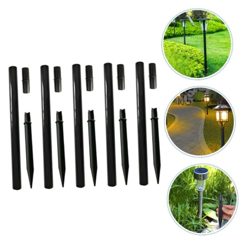 Lawn Light Accessories 15Pcs Solar Light Poles with Stakes and Connector Kit for Outdoor Landscape Path Lighting Extension