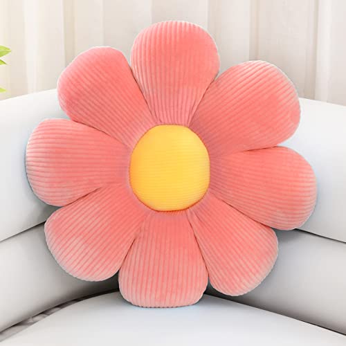 Sioloc Flower Shaped Throw Pillow - Butt Cushion & Seating Cushion, Cute Room Decor & Plush Pillow for Bedroom Sofa Chair (Red, 15.7" ) - color: Red