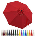 10ft Patio Umbrella Replacement Canopy 8 Ribs, Waterproof & Fade Resistant Market Umbrella Cover, Thickened Polyester Fabric for Backyard, Garden and Pool (Canopy Only) (Red) - color: Red