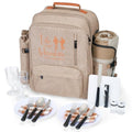 24L Insulated Picnic Basket Leak Proof Picnic Backpack for 2, Light Brown Camping Gifts, Cool Bridal Shower Gifts for Bride & Groom, Mr & Mrs, Anniversary Engagement Wedding for Newly Engaged Couples