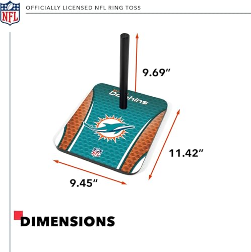 Solid Wood NFL Quoits Set with Direct Print HD Team Graphics – Tailgate Ring Toss Game – Great Gift for Any Football Fan! Ring Toss Family Outdoor Games for The Beach