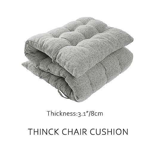 ELFJOY Lounge Chair Cushion Faux Linen Zero Gravity Chair Cushion with Ties Thick Padded Long Bench Cushion for Recliner Chaise Longue Sun Lounger Bench Porch Swing Light Grey 63 Inch - color: Light Grey