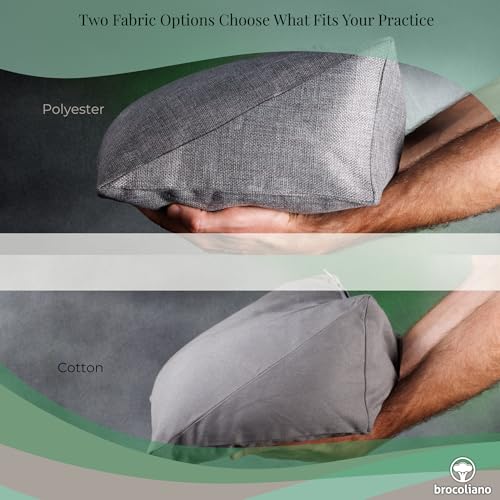 Meditation Cushion – Ergonomic Zafu Pillow for Yoga and Mindfulness – Washable Cover, Natural Buckwheat Fill, Premium Fabric (Cotton Blend/Polyester Variant) (Charcoal Grey, Medium) - color: Charcoal Gray