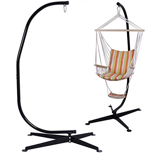 RELAX4LIFE Hammock Stand Heavy Duty Portable & Detachable C Stand for Hanging Hammock, Air Porch, Swing Chair, Outdoor & Indoor Usage