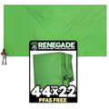 RENEGADE Industrial Tarp 44x22 ft Green – Heavy Duty, Waterproof, UV-Resistant, PFAS-Free – Large-Scale Tarpaulin for Jobsite Shielding, Equipment, Agriculture & Building Materials - color: Green, size: 44x22
