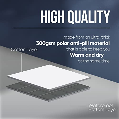 EverSnug Large Waterproof Outdoor Blanket - Extra Thick Premium Quilted Fleece, Waterproof & Windproof, Great for Camping, Picnics, Beaches, Stadiums, Dogs - color: Grey