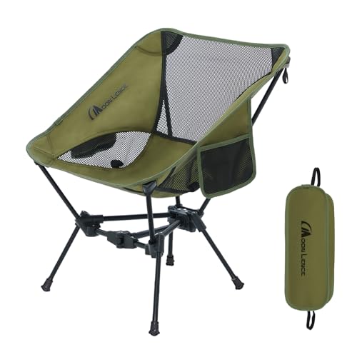 MOON LENCE Camping Chair Portable Backpacking Chair - The 4th Generation Ultralight Folding Chair - Compact, Lightweight Foldable Chairs for Hiking Mountaineering Beach (Green) - color: Green