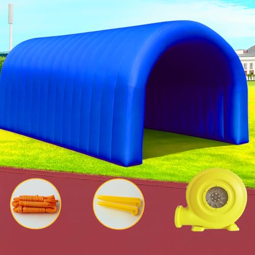 23x10x10FT Quick Setup Inflatable Tunnel Arch - for Sports Games, Trade Shows & Promotions (Blower Included) - color: Blue, size: 24FT