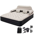 DIMAR GARDEN King Size Air Mattress with Headboard and Pump,Blow Up Mattress Inflatable Bed with Pillows - size: King