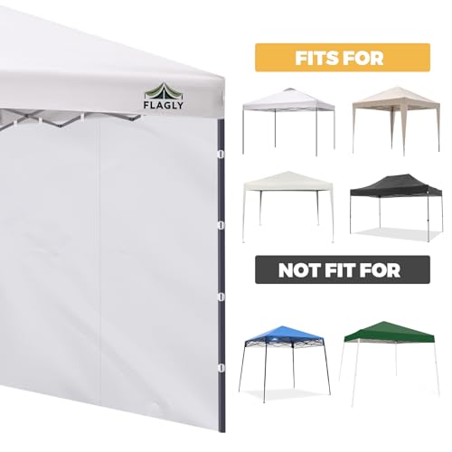 10x10 Pop Up Canopy Sidewall - 1 PC 300D Waterproof Attachable Tent Wall, Privacy Shade for Outdoor Events, Vendor Booths (Tent Not Included, with Door) - style: with Door-1