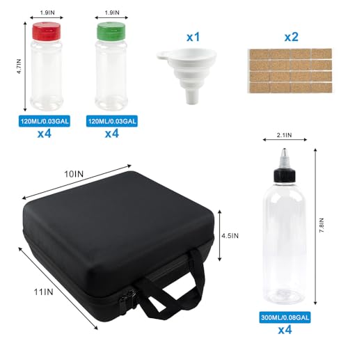 Camping Portable Spice Set with 12 Spice Containers Storage Bottle Pepper & Salt Spice Shakers, Separable Storage Bag for Outdoor Travel Camping BBQ Picnic Seasoning Kit Carrying Case