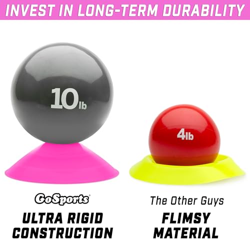 GoSports Premium Sports Cones for Agility Training and Drills - 20 Pack with Tote - Orange, Green, Pink, Yellow, or Red - color: Pink