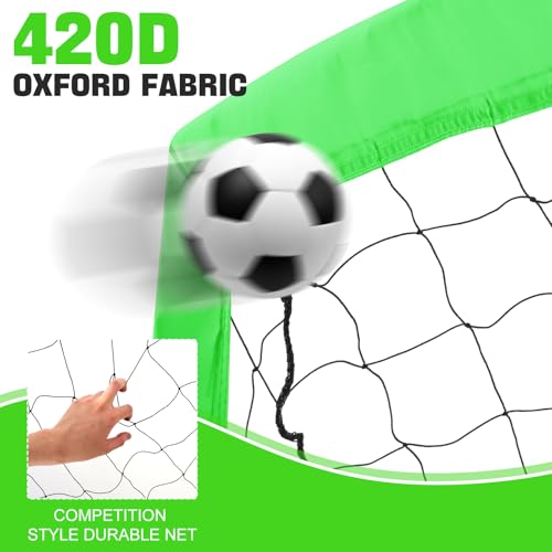 Soccer Goal for Backyard, 5x3 FT Portable Folding Soccer Net with Carry Bag for Kids and Adults Indoor/Outdoor Training Practice Use - color: Green, size: 5x3 Ft, 2 Pack