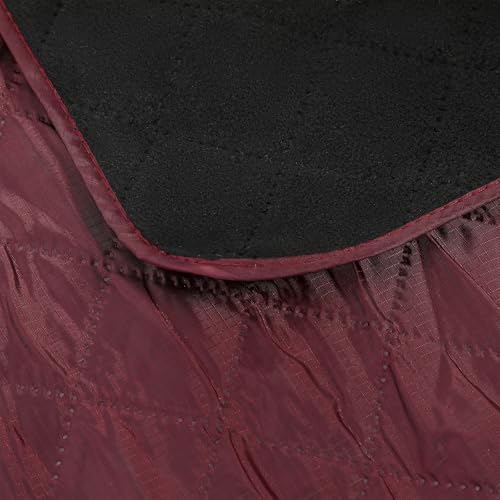 Tranqun 2 Pcs Large Waterproof Outdoor Blanket 78 x 55'' Windproof Blanket Quilted Waterproof Fleece Sandproof Foldable Warm Stadium Blankets for Camping Picnic Sporting Event Cold Weather(Dark Red) - color: Dark Red