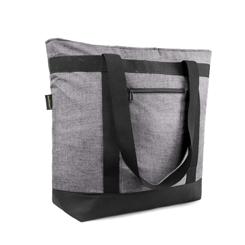BeeGreen Insulated Cooler Bag with Handles Oversized Sturdy Leakproof Freezer Shopping Tote for Groceries Heavy Duty Thermal Food Delivery Bag Charcoal - color: Charcoal