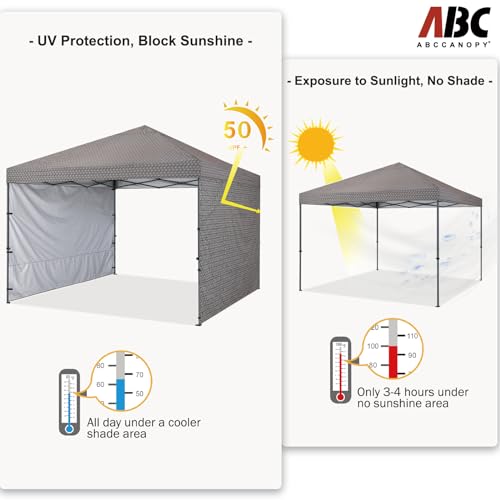 ABCCANOPY Easy Pop up Canopy Tent with 2 Sidewalls for Outdoor Sun Blocking or Rain Protection,10x10, Flower - color: Flower, size: 10x10