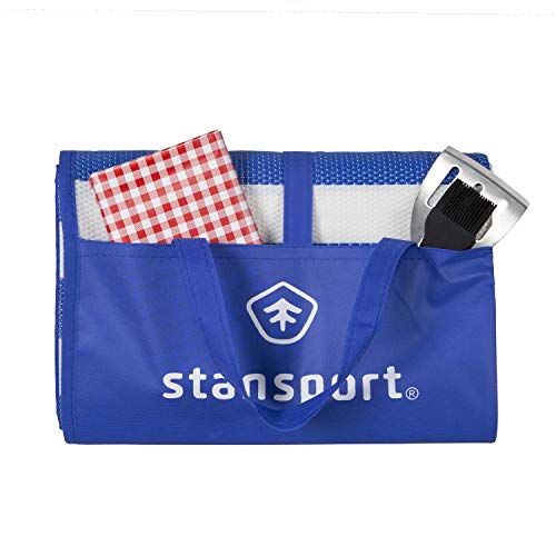 Stansport Tatami Straw Ground Mat 60" L x 78" W - color: Blue