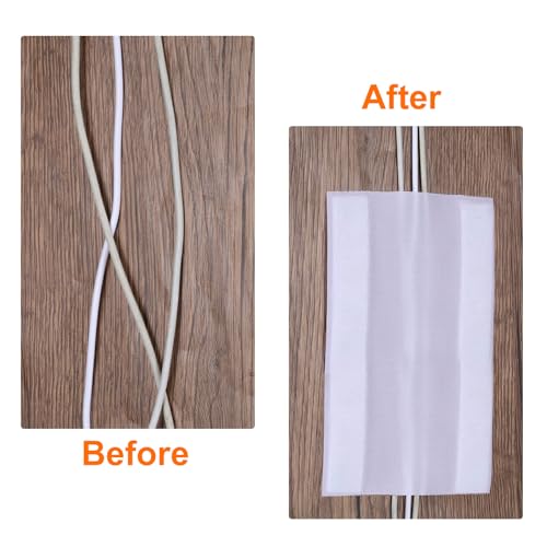 MECCANIXITY Floor Cord Cover 9.8 Ft x 4" Grip Floor Cable Protector Management for Home Floor with Adhesive Backing Prevent Tripping Nylon Polyester Blend Red 2Pcs - color: Red, size: 9.8 Ft x 4"