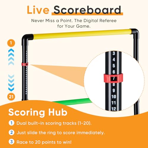 NEWBULIG Ladder Toss Game, Ladderball Golf Set with Tossing Balls, Ladder Ball Games for Outdoor Lawn, Yard & Backyard for Family, Adults & Kids, Complete with 6 Bolas, Score Trackers & Carry Bag - color: Black&Blue