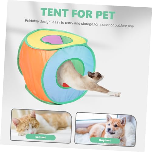 Kisangel Foldable Pet Tent for Dogs and Cats Outdoor Indoor Sun Shelter House Portable Easy Clean Non Woven Square Design for Travel Exhibitions and Home Use