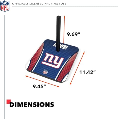 Solid Wood NFL Quoits Set with Direct Print HD Team Graphics – Tailgate Ring Toss Game – Great Gift for Any Football Fan! Ring Toss Family Outdoor Games for The Beach