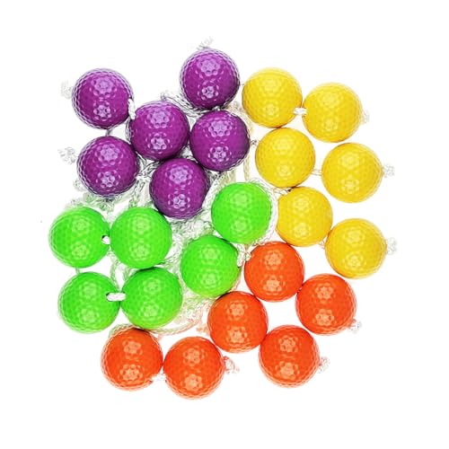 12 Pack Ladder Balls Ladder Toss Balls Replacement with Storage Bag for Toss Match - color: Orange Purple Green Yellow