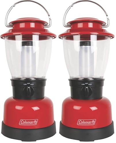 Coleman 700L LED Lantern with 4D Battery, Water & Impact-Resistant Lantern with Carry Handle, Lifetime LED Lights Never Need Replacing (Pack of 2) - size: One Size (Pack of 2), style: 400l