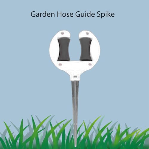 5.9 Inch Garden Hose Guide Spike, Heavy Duty Metal Roller Stake Holder Keeps Garden Hose Out of Flower Beds, Hose Guide Spike for Garden Yard Plant Protection
