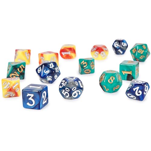 Spin Master Games, Campaign Dice, 3 Sets of Polyhedron Dice for RPG & Board Games, Storage Pouch & Silicone Tray, DND Dungeons and Dragons, MTG Magic The Gathering, for Ages 8 & Up - color: Campaign Dice Set